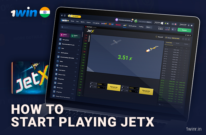 How to play JetX on 1win