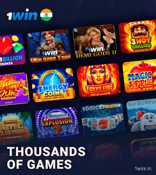 A wide selection of online slots at 1Win Casino