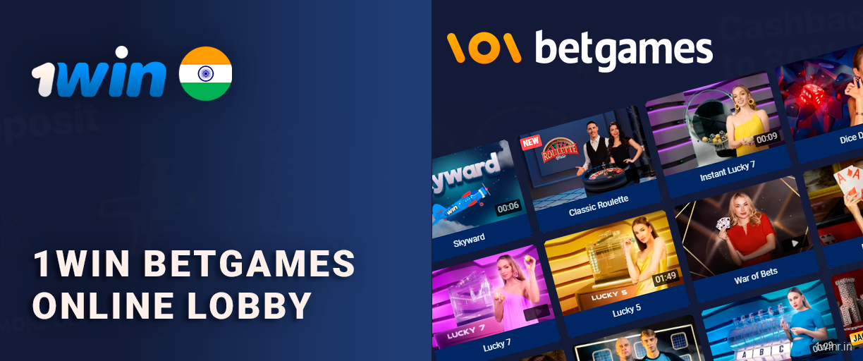 Betgames is a unique Casino Lobby Section at 1Win India