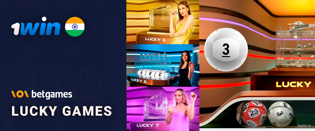 Lucky Games are popular Live Games of Betgames sectioin of 1Win, based on classical lotto