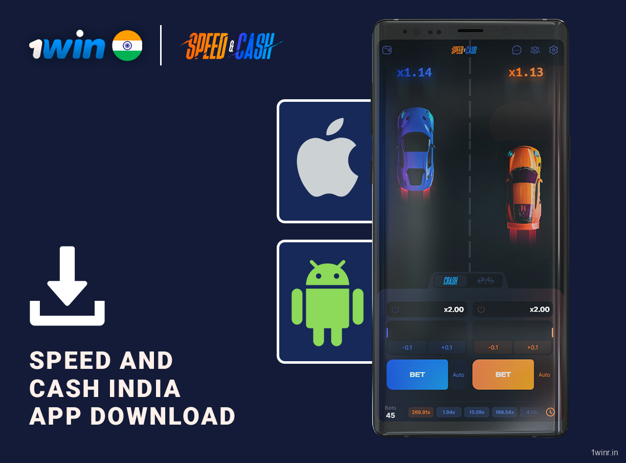 Indian Players can Download 1Win App and play Speed n Cash using Phone. Full Instruction