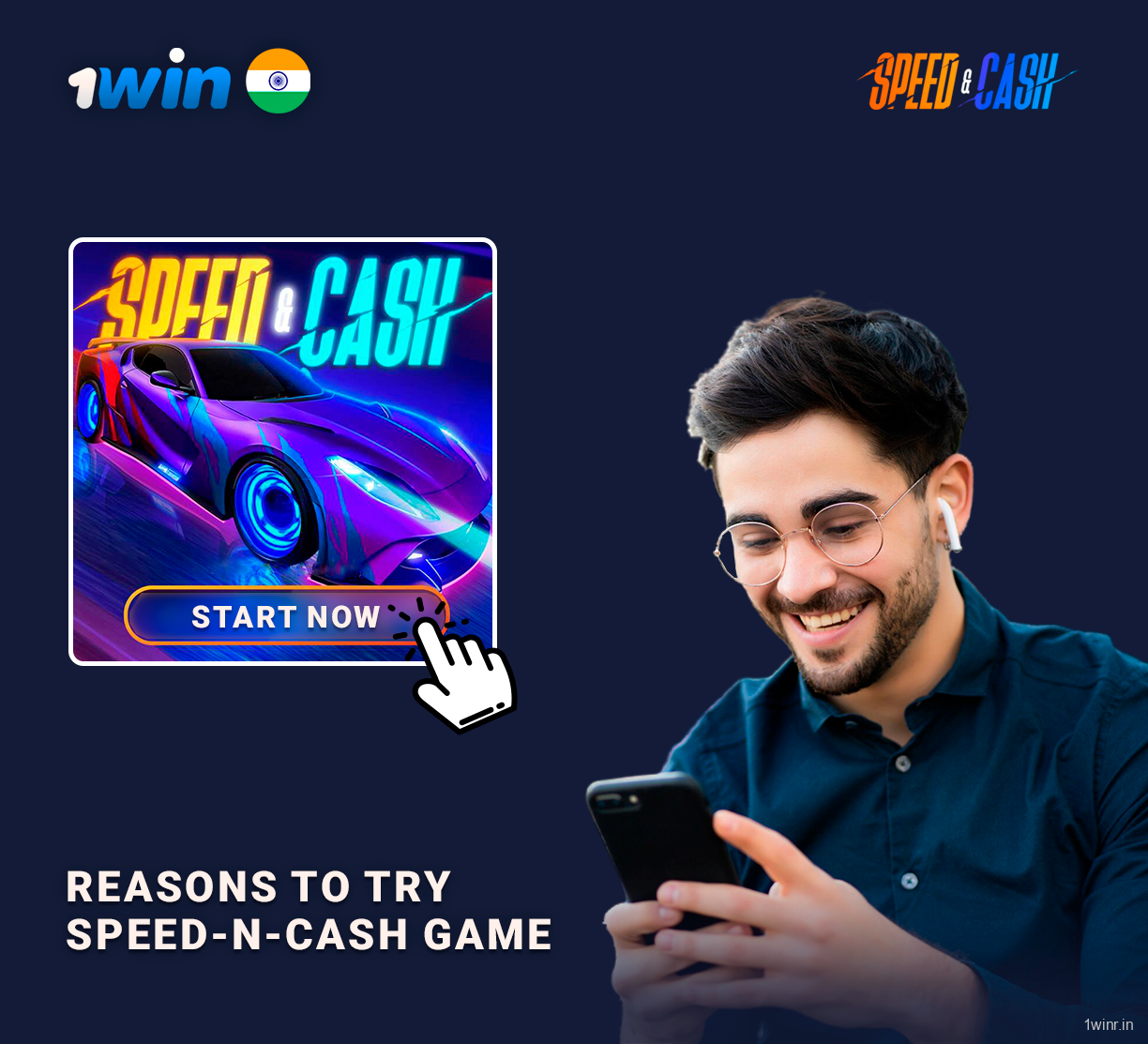 Lost of reasons to try Speed-n-Cash Game at 1Win