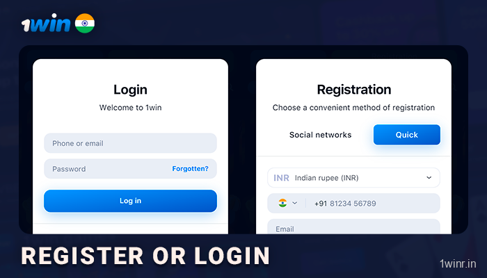 Register or login at 1Win