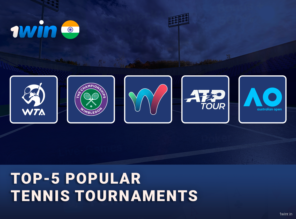 1Win Tennis amateurs can bet on vast majority of tennis tournaments, local and international