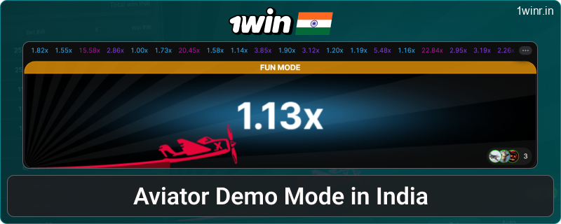 Trial version of the game Aviator at 1win India