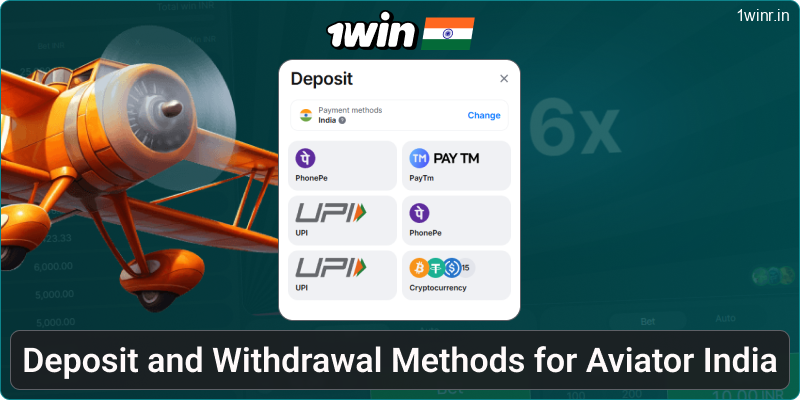 Banking operations in Aviator at 1win IN