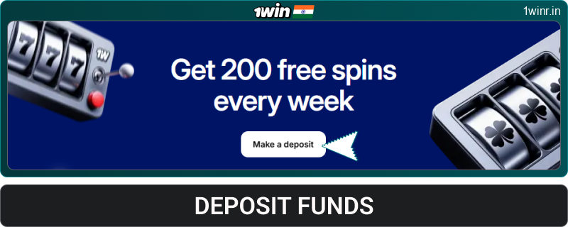 Make a deposit at 1win IN