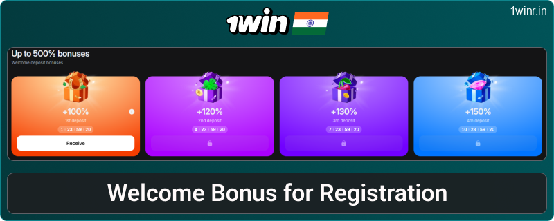 First deposit bonus at 1win IN