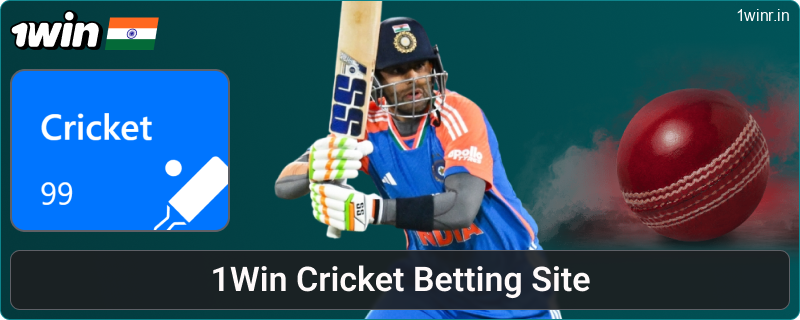Place a cricket bet at 1win India