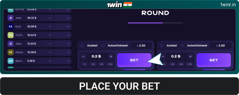 Place your bet at Lucky Jet 1win IN