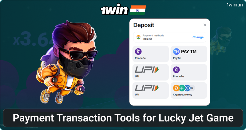 Banking operations at Lucky Jet 1win IN
