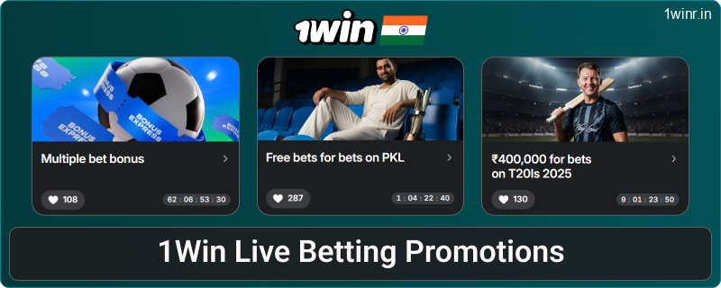 Sports bonuses at 1win India