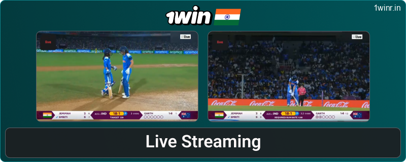 Watch a live broadcast at 1win India