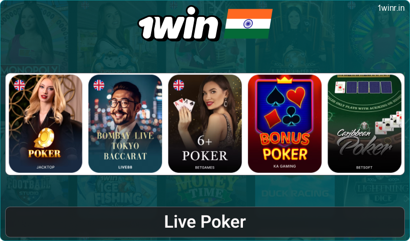 Play live poker at 1win India