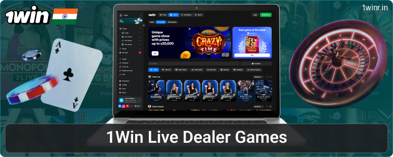 Live casino for Indian players at 1win