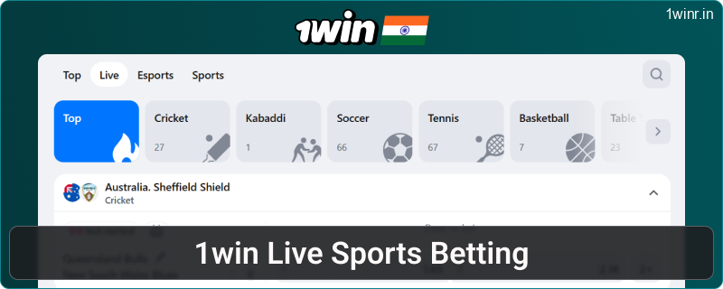 Place a Live Bet on 1Win IN