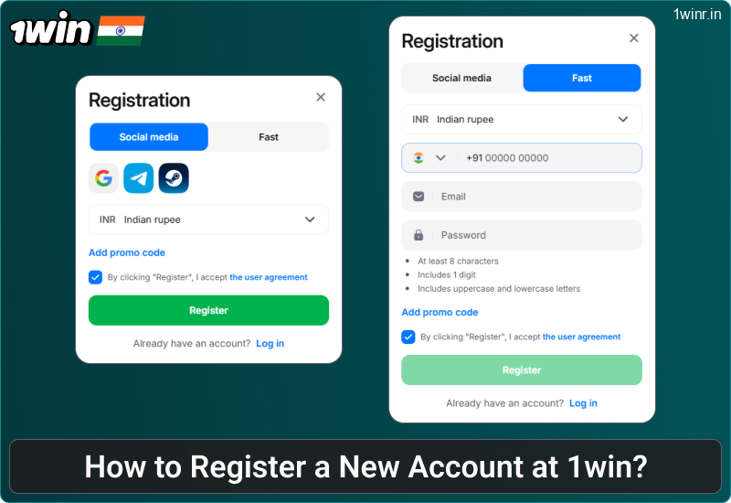 1win IN Registration Instructions