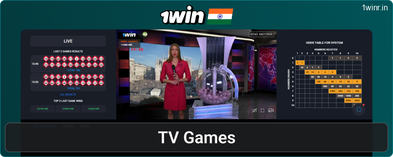 Play TV Games for Indian 1Win Players