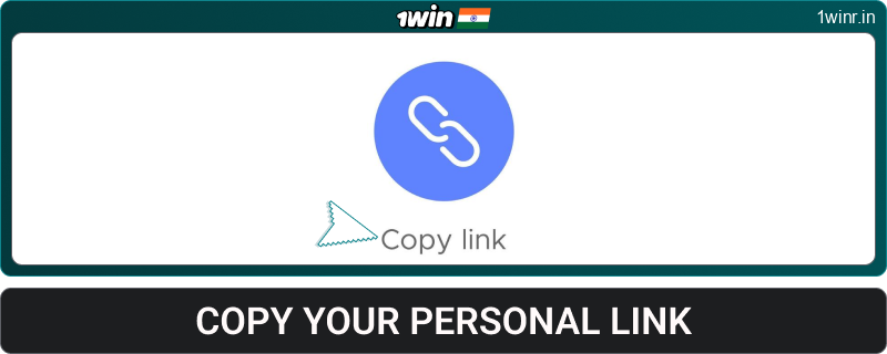 Copy the 1win India affiliate link